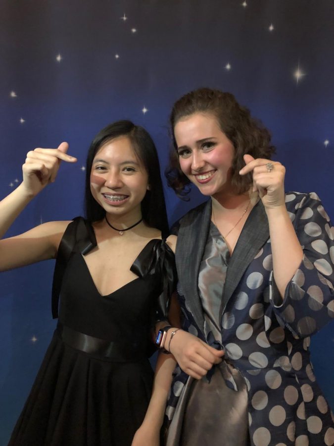 Prom picture of Whitney Chan and Ellie Reiff