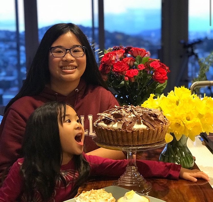 Chen celebrates Pi Day 2018 with pie in her freshman year, when she launched her first fundraiser for March of Dimes.