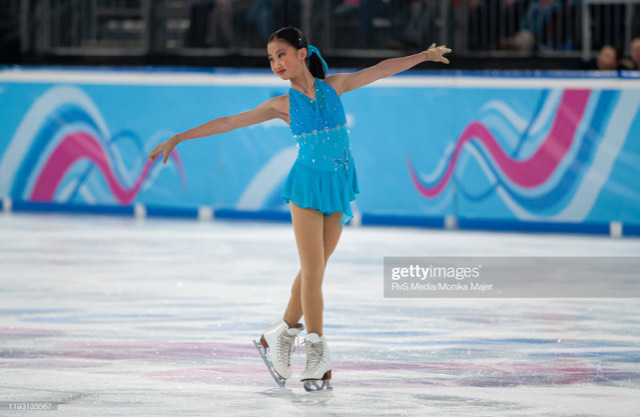 Wang performs her routine at the 2020 Winter Youth Olympic Games