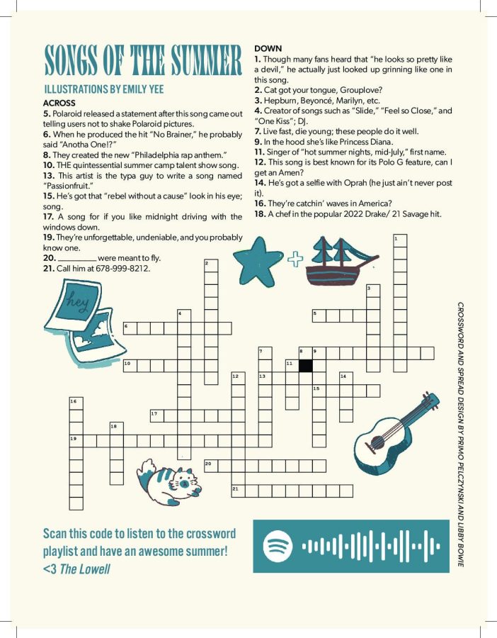 MAY 2023 CROSSWORD: SONGS OF THE SUMMER