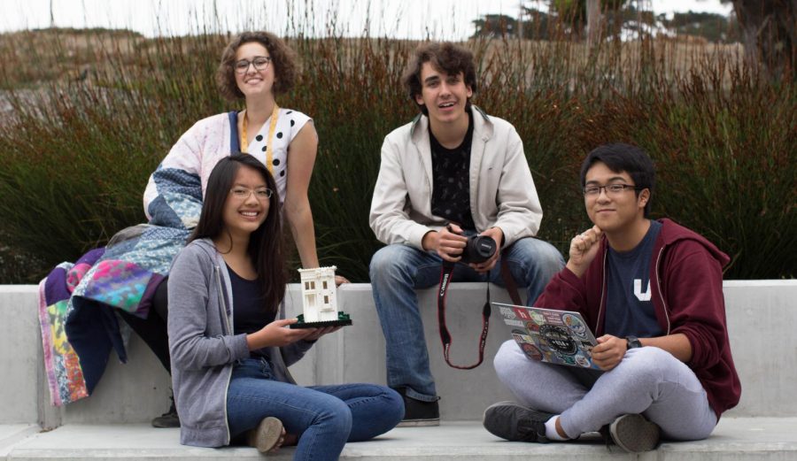From left to right: Junior Ellie Reiff, senior Jasmine Liang, sophomore Sebastian Kaplan, and junior Alex Ruiz.