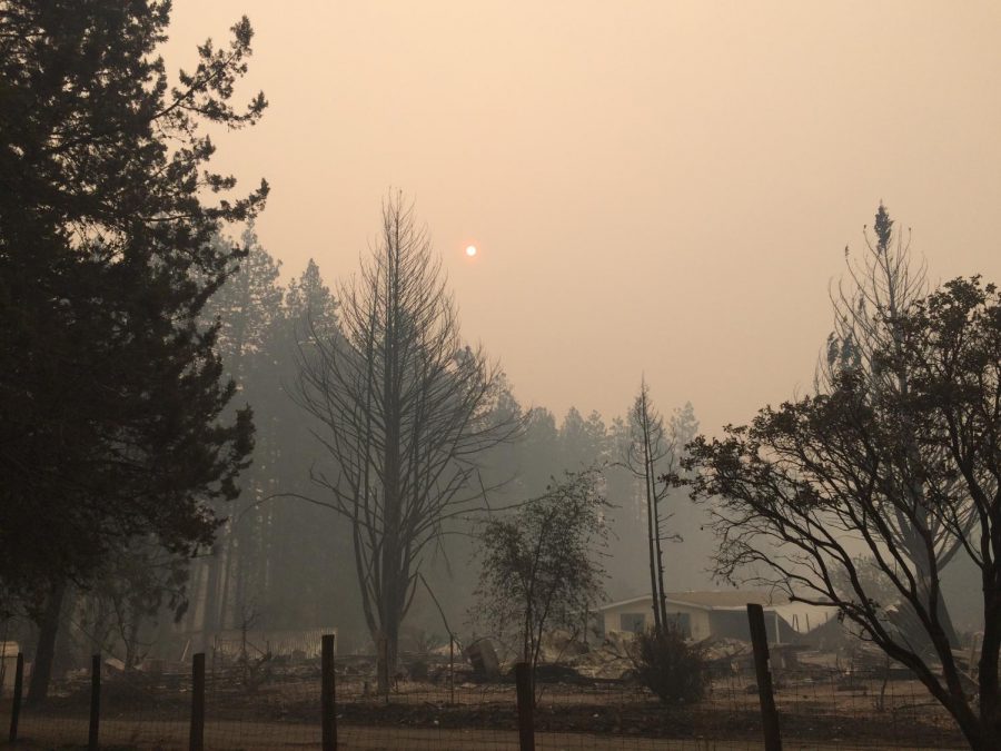 Olivia Sohn Image of smoke from the 2018 Camp Fire in Paradise, California taken by class of 2018 Lowell alumna Olivia Sohn, who volunteered for Marin County Search and Rescue. Smoke from this fire made its way to Lowells campus in 2018.