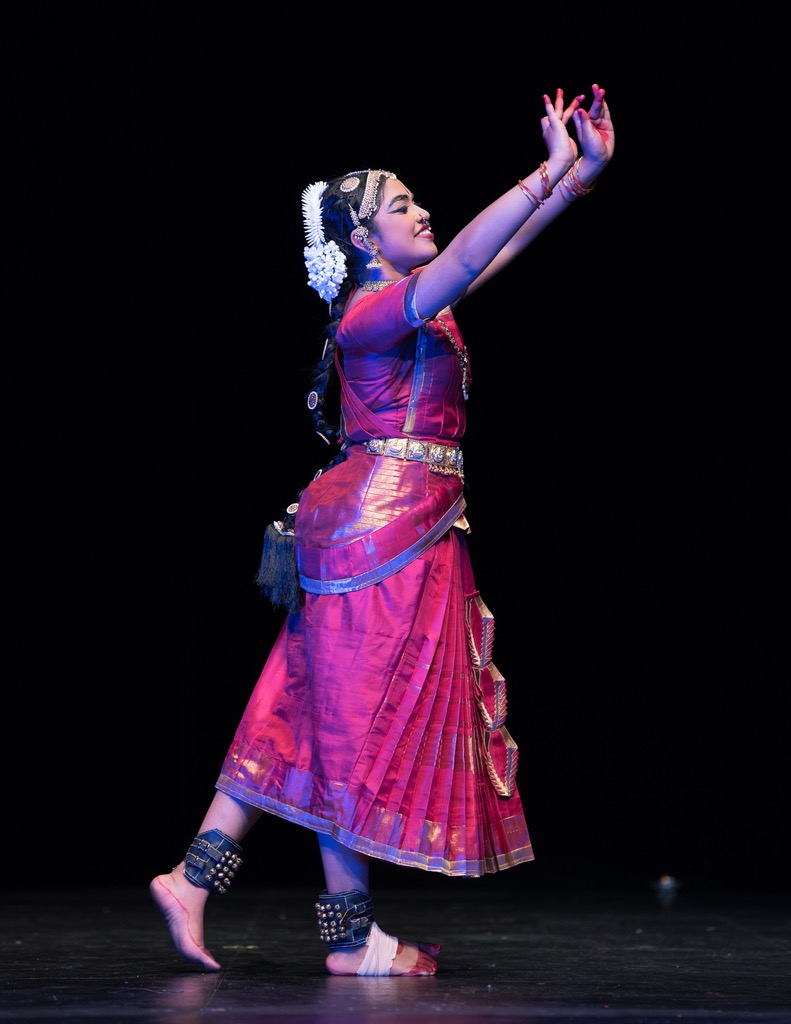 moral-turtle525: Abstract oil painting, white background, smart woman dancer,  at Samapadam Bharatanatyam Dancing Poses, dressed in a special dance  ornaments set, is demonstrating, symbolic poses of ancient folk dance. the  explosion of