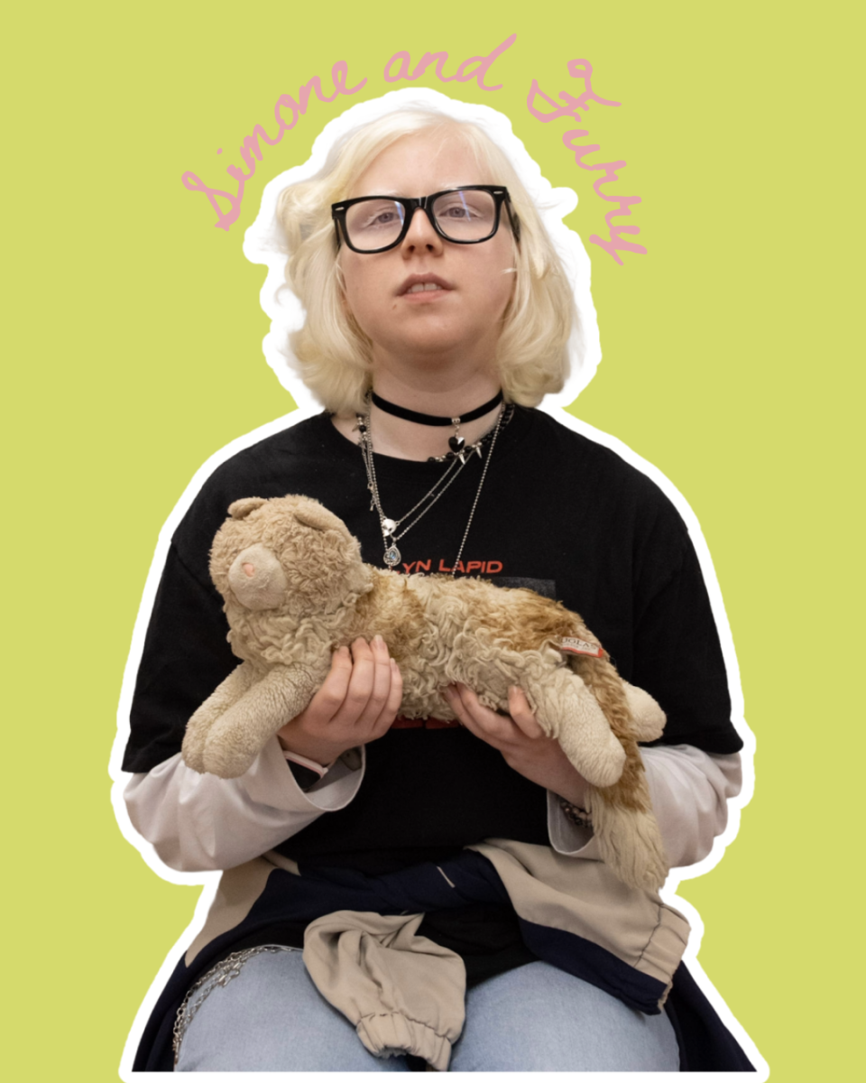 Sophomore Simone Hollinger was given her stuffed animal, Furry, at her first grade birthday party. She remembers bringing Furry to her childhood summer camp, playing catch while waiting to be picked up, and making mini-movies about her with friends-- it helped her get into film making. She’s helped Simone calm down during stressful situations and feel less lonely growing up.